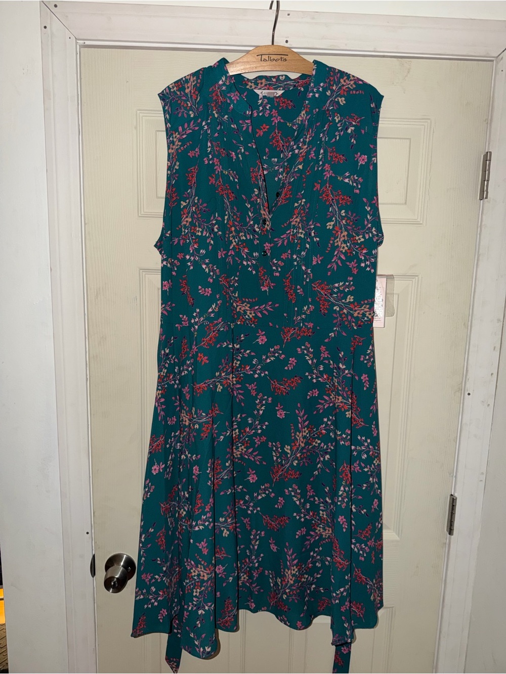 Nanette Lepore Teal Floral Midi Dress